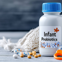 Flasche mit der Aufschrift "Infant Probiotics"