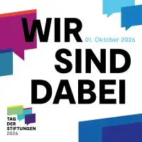 Wir sind dabei-Ankündigung des Bundesverbands Deutscher Stiftungen anlässlich des Tags der Stiftungen 2026